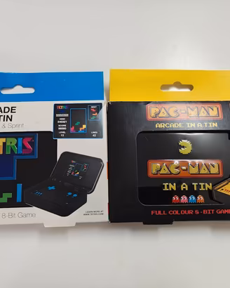 Mini Console Retrò "Arcade in a Tin" (Pac-Man + Te