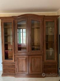 Vetrina soggiorno legno massello