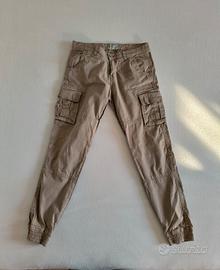 Pantaloni cargo Jogger sabbia taglia M