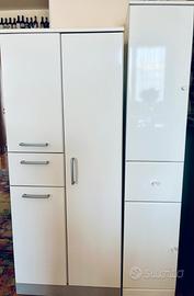 Armadietti da bagno bianco lucido
