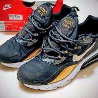 Nike Air Max 270 React (GS) 7Y Nero Oro  Tg. 40
