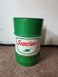 bidone metallo vintage lubrificanti Sinclair
