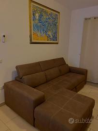 Divano letto angolare con penisola destra