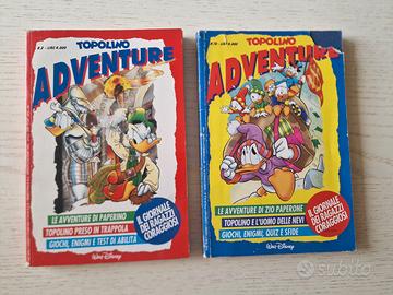 Lotto 2 Fumetti Topolino Adventure Disney Vintage 