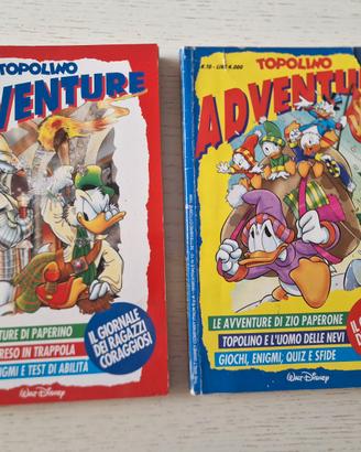 Lotto 2 Fumetti Topolino Adventure Disney Vintage 