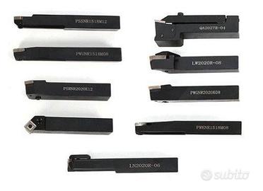 9 Utensili Tornio da 20mm con Inserti Metallo Duro