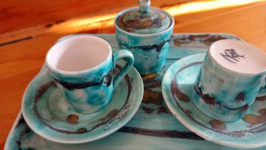 Set caffè anni '70, Maioliche Albisola (Liguria)