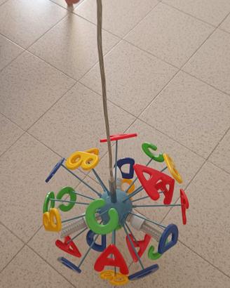 lampadario bambini con lettere