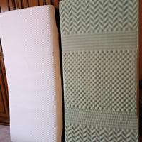 coppia materassi in gommapiuma e lattice