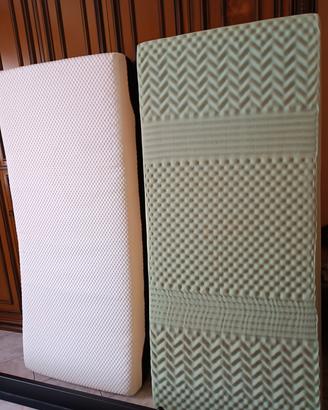 coppia materassi in gommapiuma e lattice
