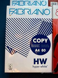 Risme Fogli Carta A4 Nuove Fabriano e Paperline