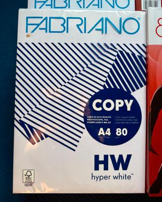 Risme Fogli Carta A4 Nuove Fabriano e Paperline