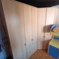 Armadio angolare con cabina