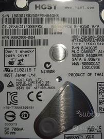 Hard Disk da 2,5" da 500GB NUOVO