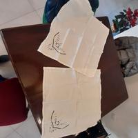 2 tovaglie antiche 60x60 ricamate a mano