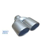 TERMINALE SCARICO DOPPIO OVALE IN ACCIAIO INOX