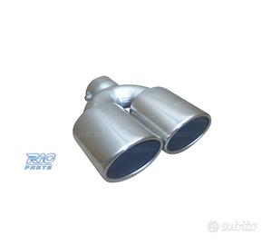 TERMINALE SCARICO DOPPIO OVALE IN ACCIAIO INOX