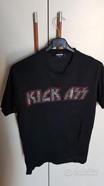 T- shirt Dsquared 2 uomo, nera, tg. M, con inserti