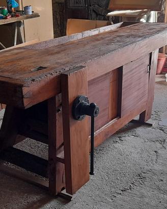 banco falegname antico per arredo