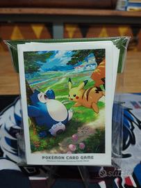 pokemon center sleeves Pikachu e Snorlax kanto
