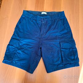 Pull&Bear Pantaloncini cargo blu uomo tg40