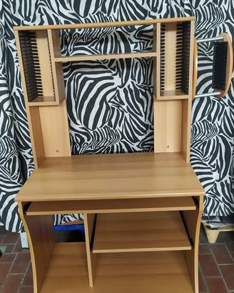 Scrivania Porta PC Multifunzione con Ruote