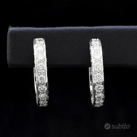ORECCHINI A CERCHIO IN ORO 18KT BRILLANTI 1.50 CT