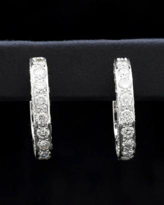 ORECCHINI A CERCHIO IN ORO 18KT BRILLANTI 1.50 CT