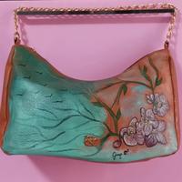 borsa ecopelle dipinta a mano 