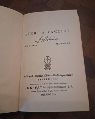 Sieri e vaccini , anno 1932
