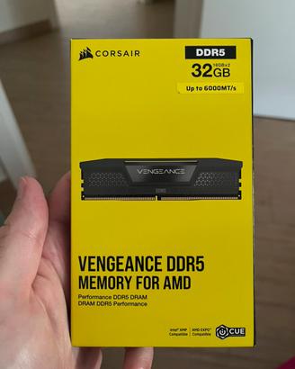 Corsair DDR5 32GB 6000MHz CL30 – 2x16GB NUOVE
