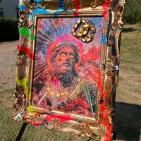 Quadro Luxury Gesú Pop art terra cotta D&G moderna