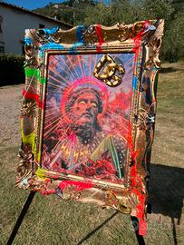 Quadro Luxury Gesú Pop art terra cotta D&G moderna