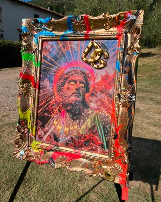 Quadro Luxury Gesú Pop art terra cotta D&G moderna