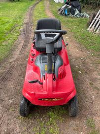 Trattorino rasaerba con raccoglitore