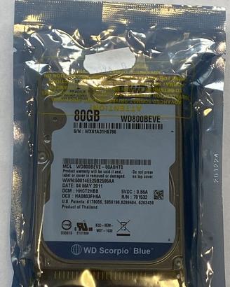 Hard Disk - Disco Rigido Western Digital WD800BEVE