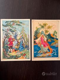 Coppia di cartoline favole russe