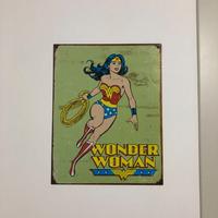 Wonder Woman targa metallica vintage