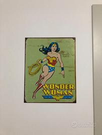 Wonder Woman targa metallica vintage