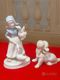 Coppia di ceramiche d'epoca in porcellana spagnola