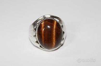 Anello argento e Occhio di tigre 