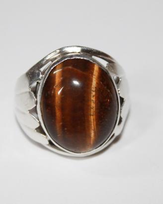 Anello argento e Occhio di tigre 