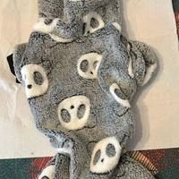 Tutina in pile per cani o gatti con motivo a panda