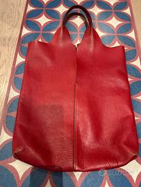 Borsa in pelle artigianale martellata