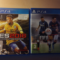 Giochi PS4 fifa 16 e Pes 2016