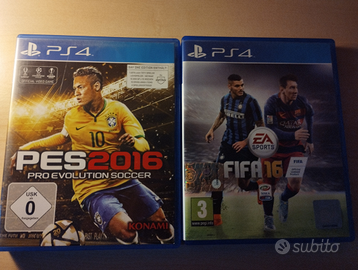 Giochi PS4 fifa 16 e Pes 2016