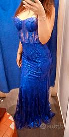 abito lungo a sirena da cerimonia