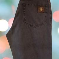 Jeans da donna in cotone grigio dritti - Versace