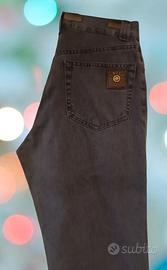 Jeans da donna in cotone grigio dritti - Versace