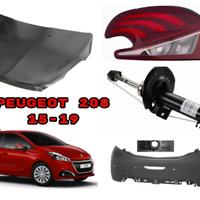 Peugeot 208 cofano paraurti airbag fanale freni 15